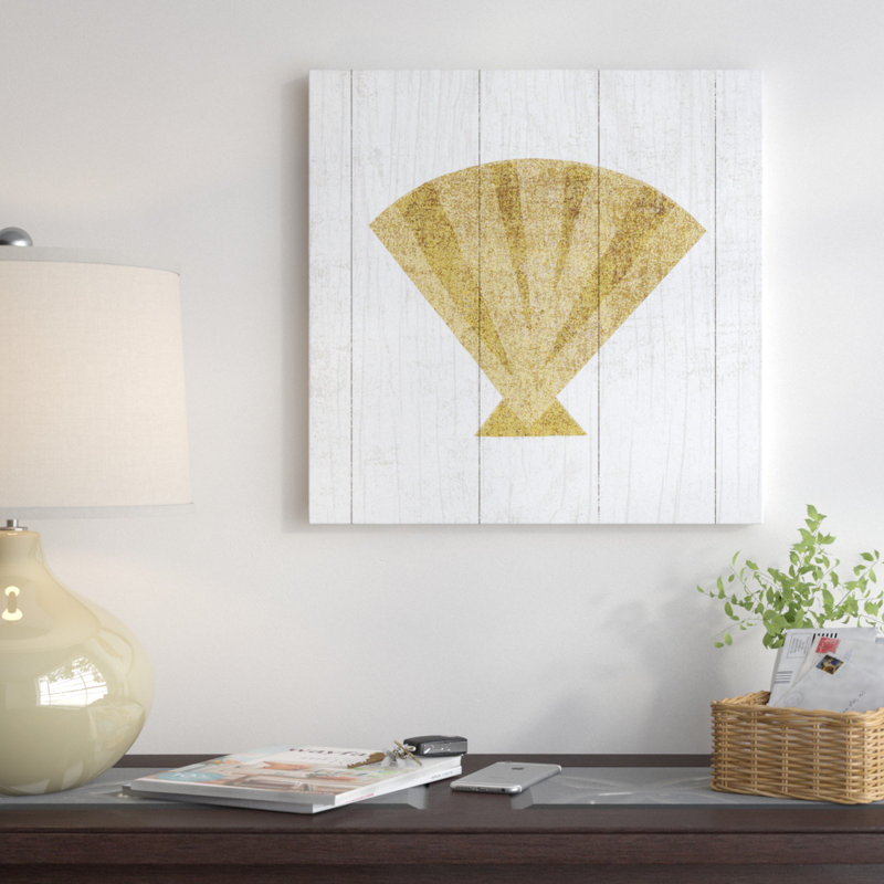« beachscape series : shell ii », reproduction d’impression sur toile, H 18 po x l 18 po x P 1,5 po, Toile tendue