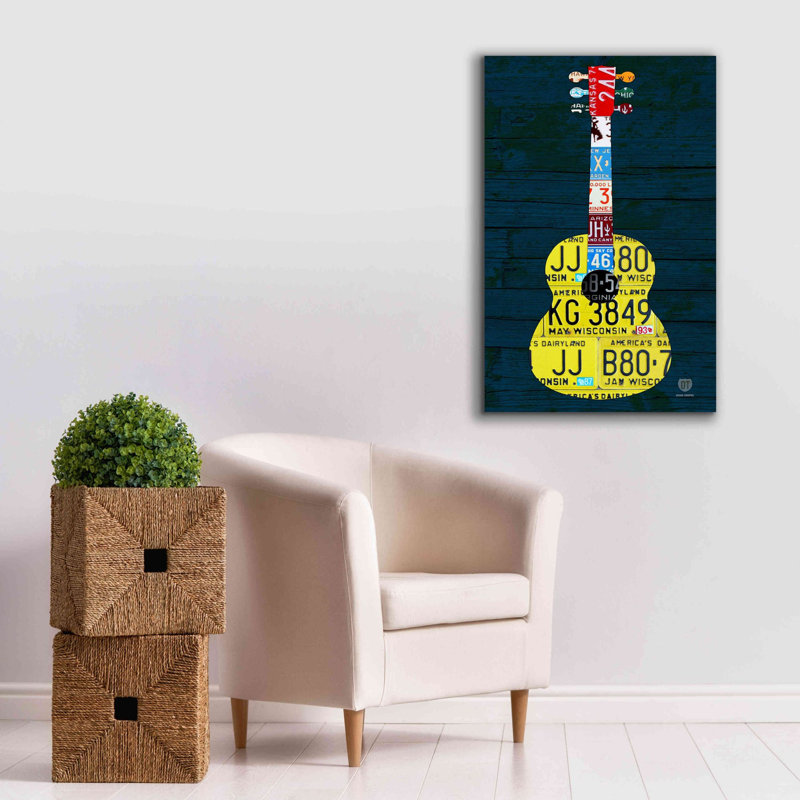 «Guitare 2» par Design Turnpike, estampe numérique sur toile, H 40 po x l 26 po x P 1,5 po