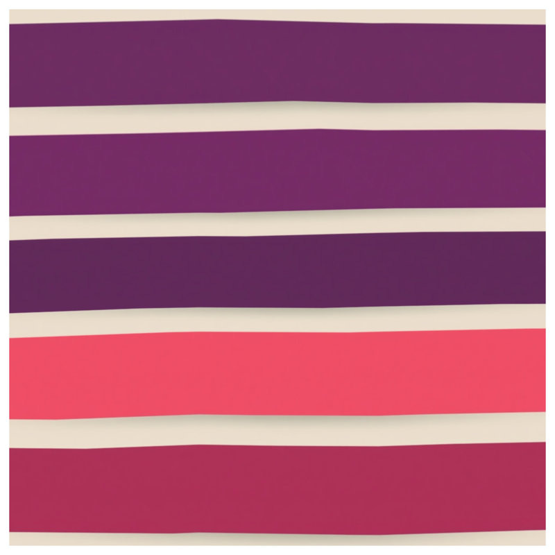 Tapis de bain mauve à rayures rouges, L 34 po x L 21 po