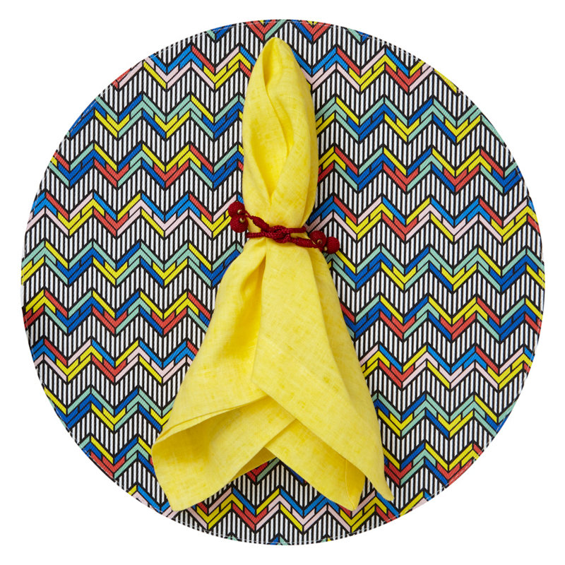 Cabo Vinyl Chevron Round Placemat