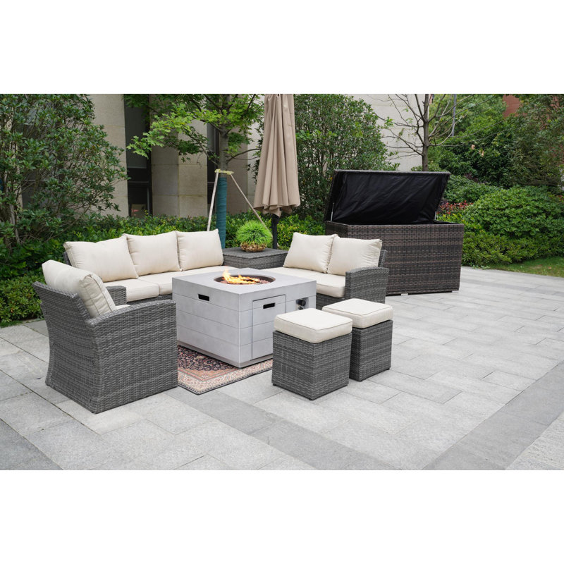 8 - Person Patio Conversation Set with Cushions