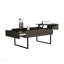 Table basse à 2 tiroirs avec finition onyx espresso Dazza