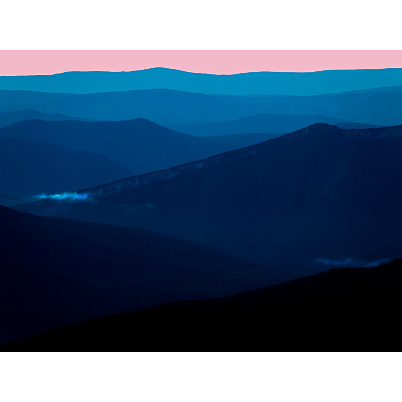 Blue Ridge Twilight Print by Scott Wurzel, Black Framed Paper, 24" H x 30" W