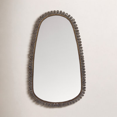 Squiggle Oval Mirror Bronze