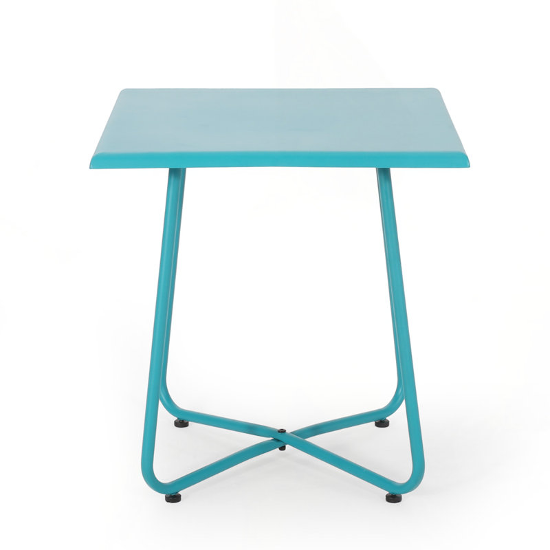 Outdoor Metal end Table, Teal