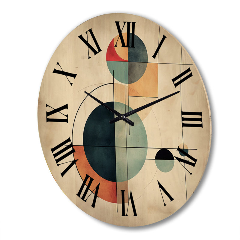 Horloge murale en bois massif Margret, Très grand