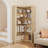 71.8'' Farmhouse Corner Bookcase, 5 - Tier Tall Bookcase, L-Shaped Corner Shelf-429540395