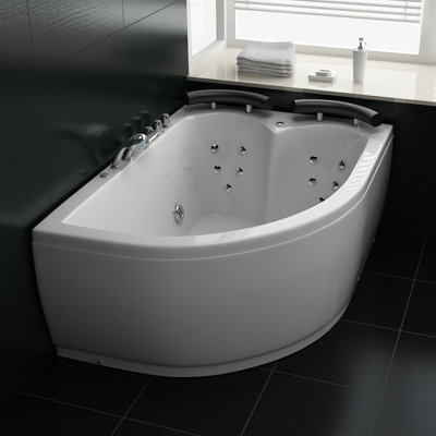 Porcher 1100mm x 1550mm Whirlpool Acrylic Bathtub with Tap