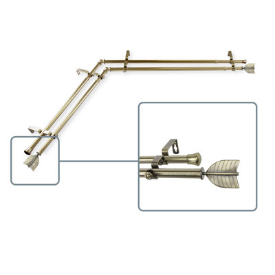 Cox Stainless Steel Adjustable Double Curtain Rod
