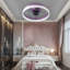Ventilateurs de plafond avec lumières à DEL à intensité variable, installation intégrée de ventilateurs de plafond minces et modernes (vert)-1164740321