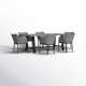 Inaya 79'' Rectangular 6 - Person Outdoor Dining Set with Cushions