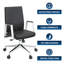 Fauteuil de bureau rembourré en cuir Waide-1404872406