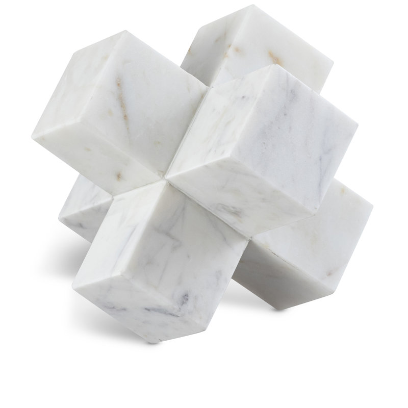 Figurines et sculptures abstraites en marbre Jack, Blanc