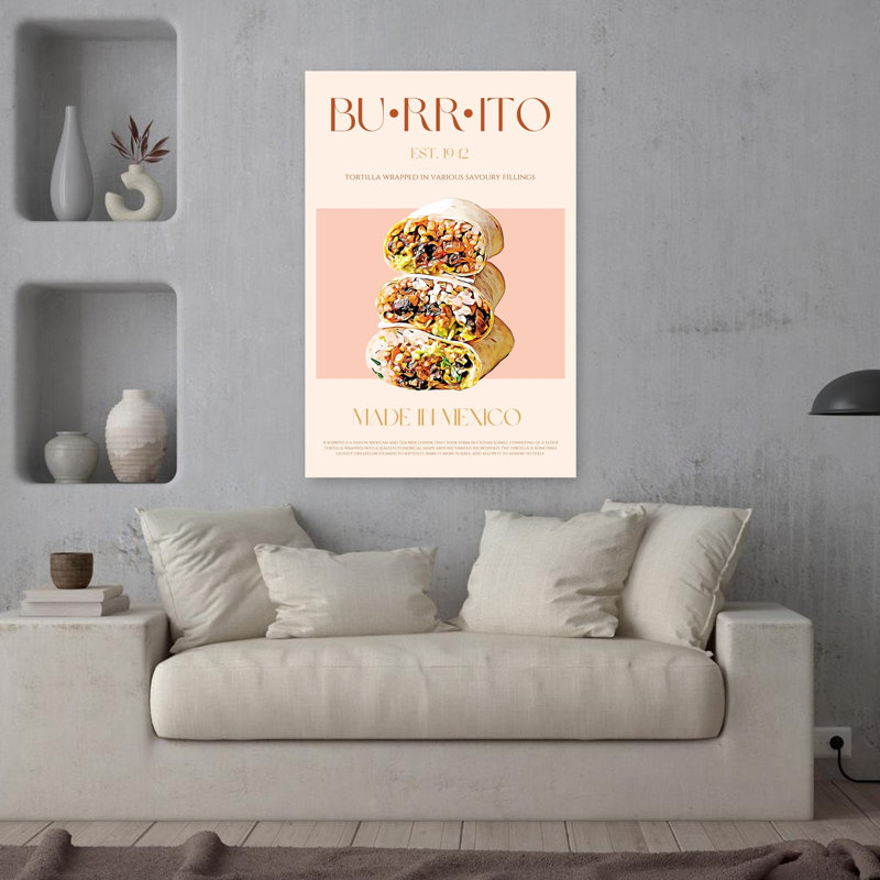 Stacked Mexican Burritos by Nazma Khokhar - Wrapped Canvas Print, 91.44 cm H x 60.96 cm W