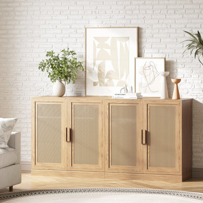 Wood Sideboard Storage Buffet 2 Doors Buffet Cabinet