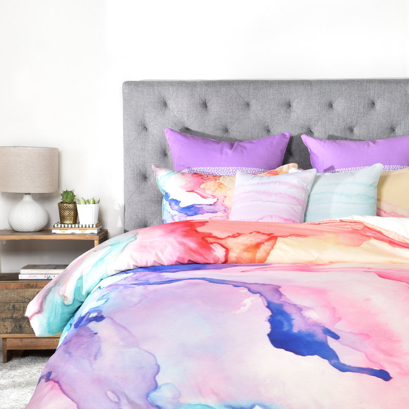 Rosie Brown Polyester Abstract Duvet Cover, King Duvet Cover + 2 King Shams