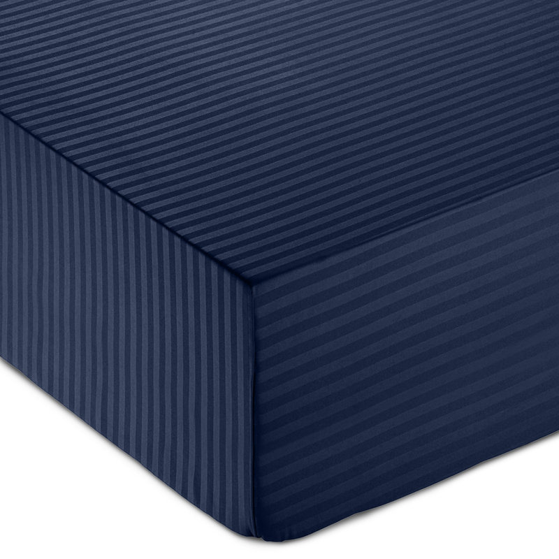 Gerde Super Soft Microfiber Extra Deep Fitted Sheet, Super King (180 x 200cm), Navy
