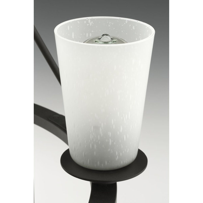 Abat-jour de candélabre en verre H 5,88 po, Semailles givrées