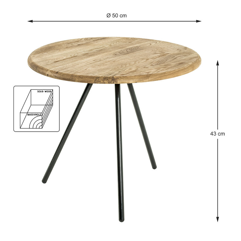 Cayden End Table, 43cm H x 50cm W x 50cm D