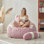 Fauteuil à billes en fausse fourrure de lapin Raccoon Design avec coussin amovible