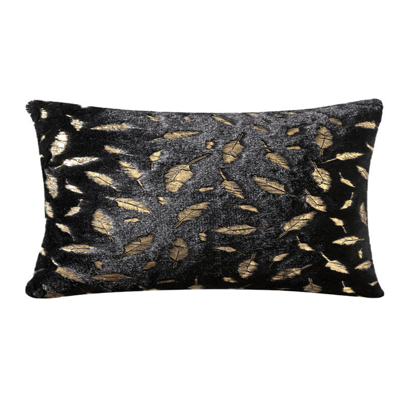 Rectangular Pillow Cover & Insert, Black