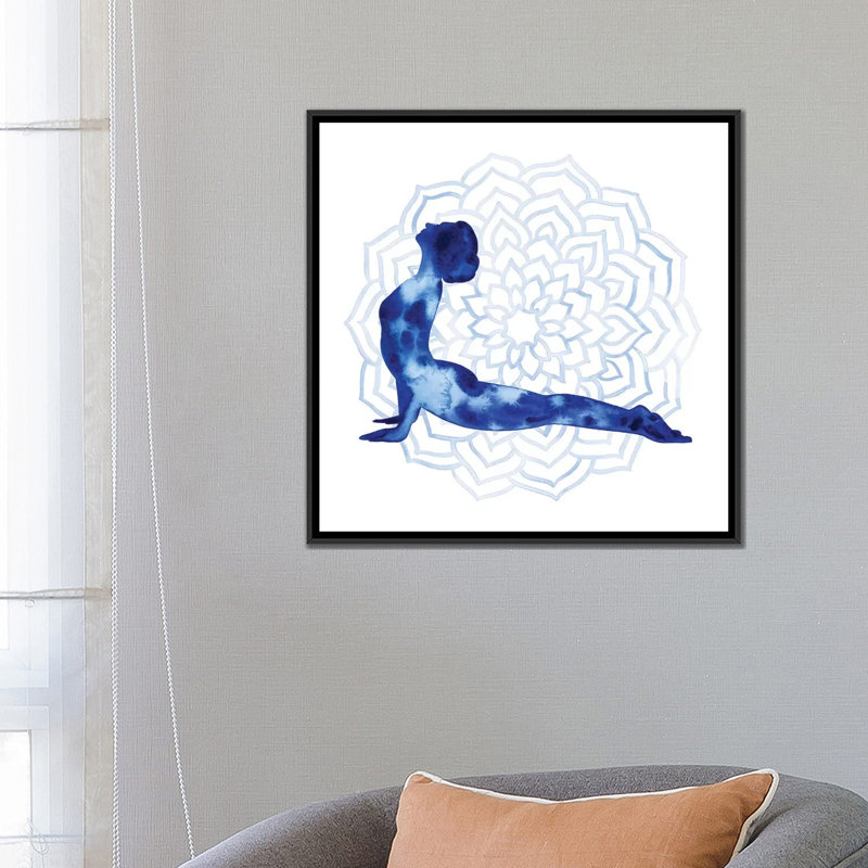 « yoga flow vi », impression sur toile, H 37 po x l 37 po x P 1,5 po, Toile avec cadre noir
