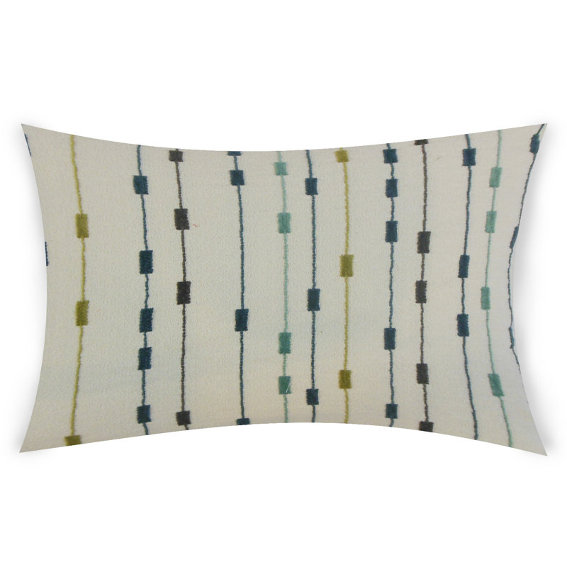  Housse de coussin rectangulaire et insert, Vert, 12 po x 18 po