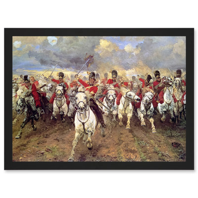 Thompson Scotland Forever Battle Waterloo - Single Picture Frame Print