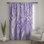 Rideaux de fenêtre mauve à motif de feuille mauve