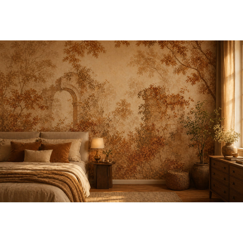 Décoration murale amovible Wall Arch Ruins, 140 po x 108 po, Textured Non-Pasted