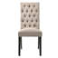 Chaise d'appoint (lot de 2), lin brun clair et finition noire rétro Dichiera