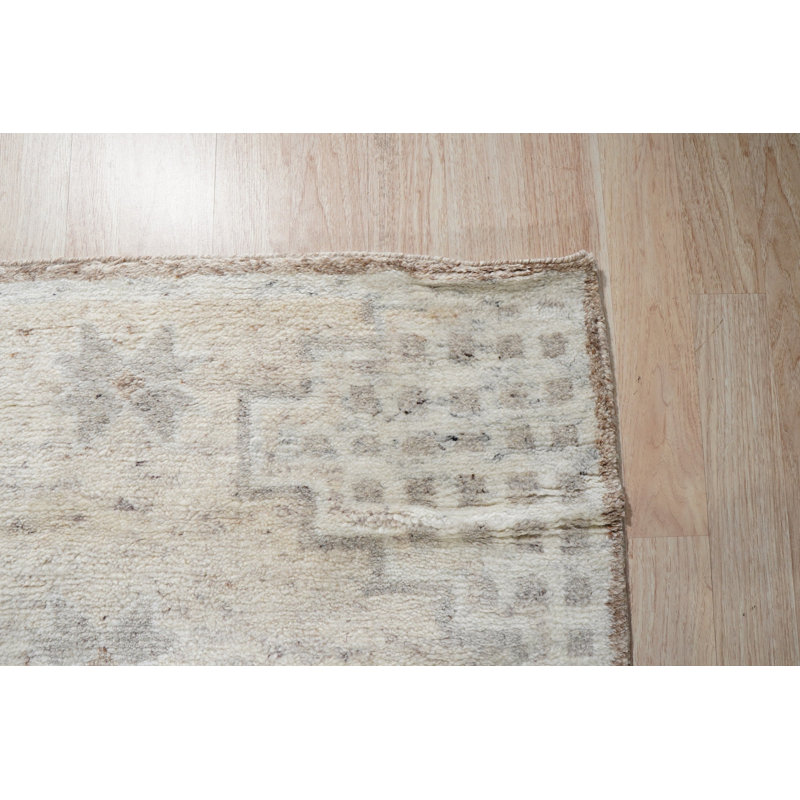 Talia Oushak Ivory Hand Knotted Wool Rug