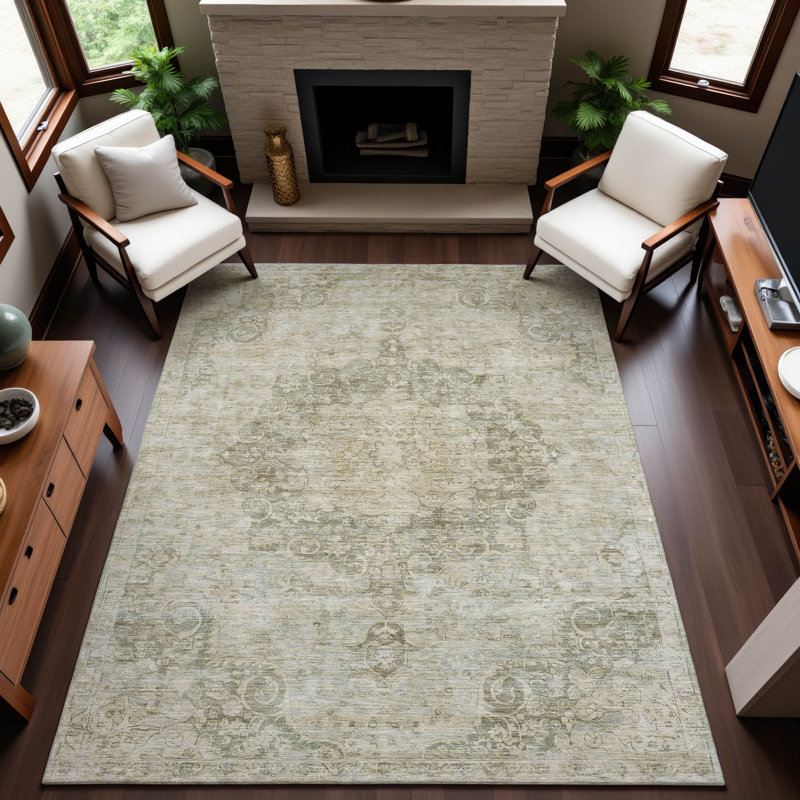 Premium Machine Washable Barry AMF1238 Global Rug, Rectangle 5' x 7'6"