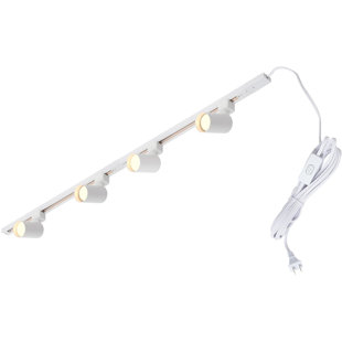 Plug-In 4-Light Track Lighting Kit With 13-Foot Power Cord, GU10 Base