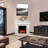 43" Freestanding Black Electric Fireplace Mantel Corner-Fit, 7-Level Brightness Realistic Triangular LED Flame, Remote-Controlled, Overheat Protection, 750W/1500W-765394503