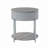 Grey High Gloss and Chrome End Table with Drawer