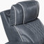 Causeuse double inclinable électrique en cuir fleur avec barre centrale 72 po Barra-209576272