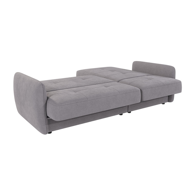 Modern Corner Chaise Sofa Jumbo with Sleeping Function And Storage, Grey, Left Hand Facing