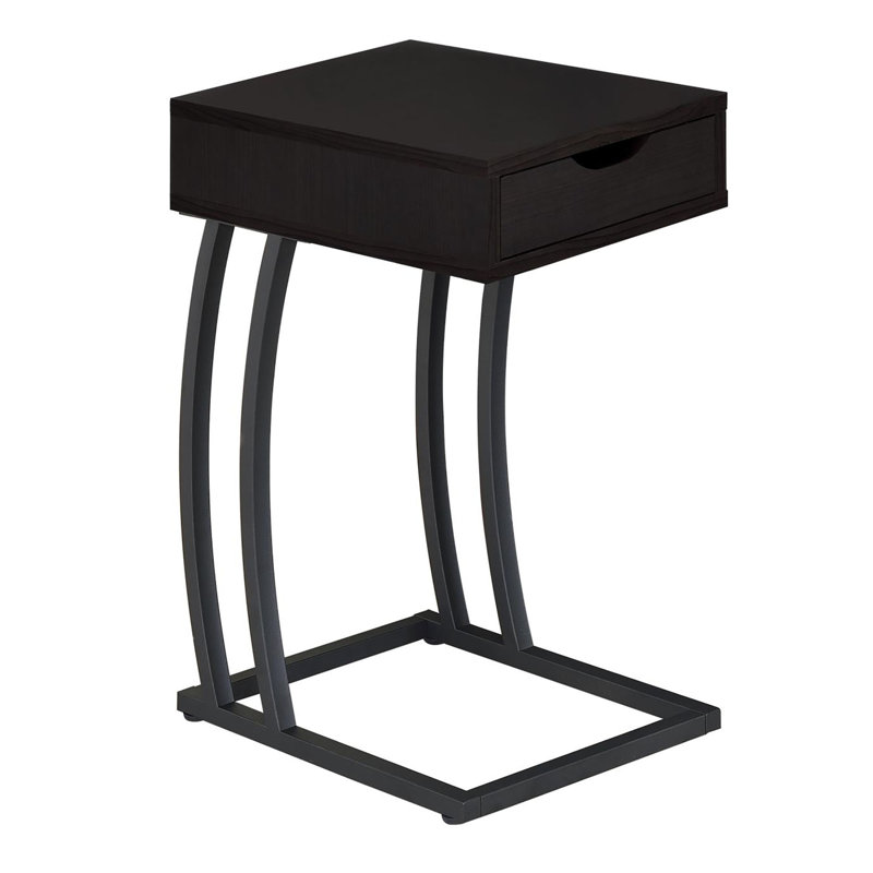 Table d'appoint Gunmetal Hi-Tech, Noir