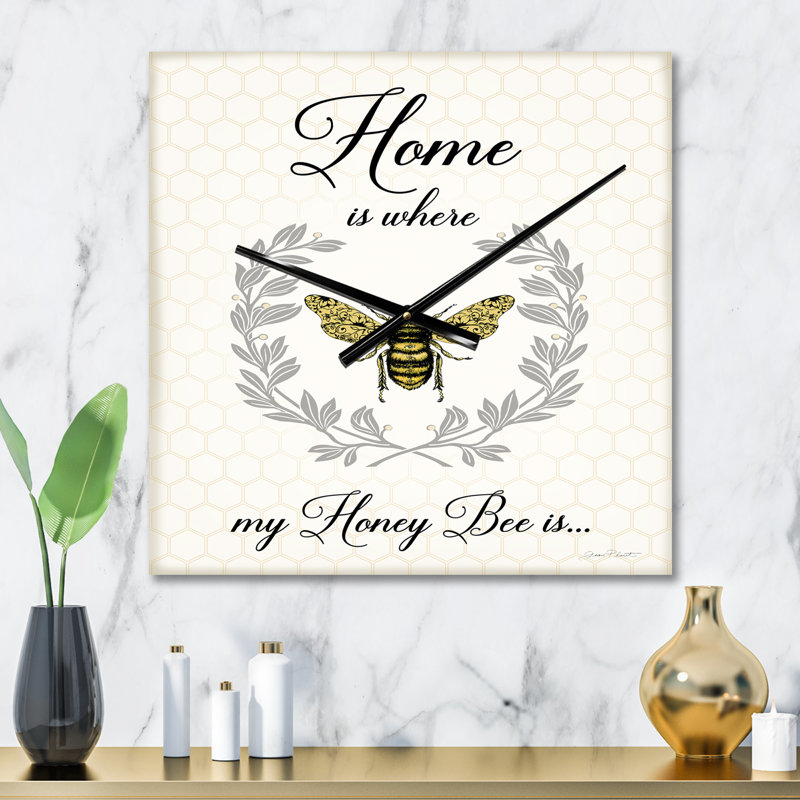 Honey Bee a - Horloge murale surdimensionnée, Petit