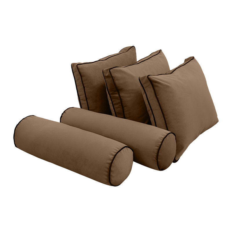 T-Cushion Daybed Slipcover, Brown Velvet