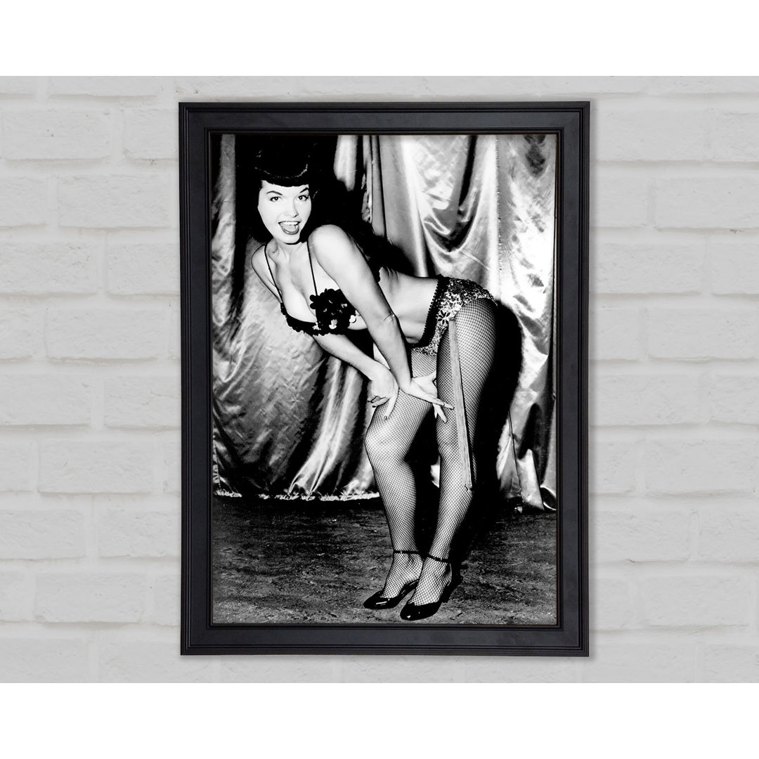 Bettie Page Glamour - Einzelner Bilderrahmen Kunstdrucke