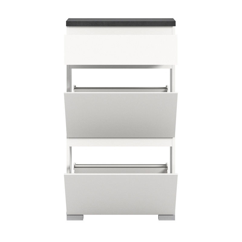 Shoelove Shoe Cabinet, Black/White