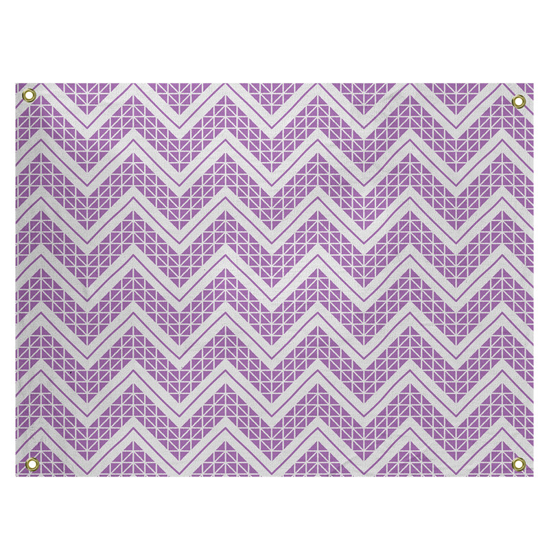 Tapisserie Stephenie, H 50 po x l 59 po, Violet / ivoire