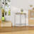 Half Moon Wooden Console Table With Bottom Shelf, Durable Wooden Frame In Gray Oak Finish