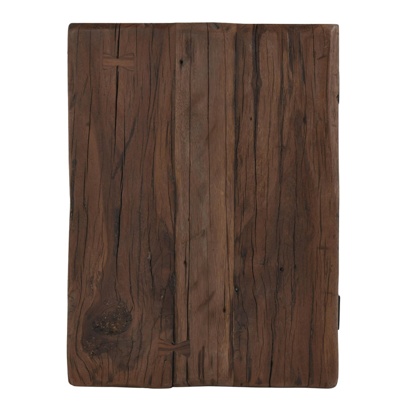 Duarte 30" Industrial Reclaimed Solid Wood End Table In Brown