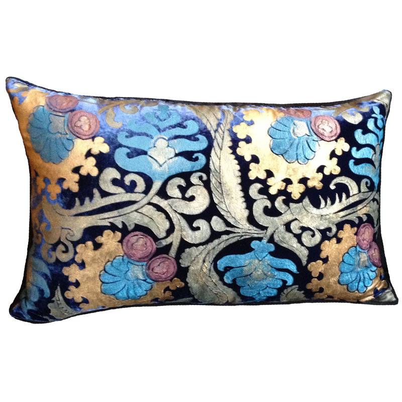 Masolino III Velvet Rectangular Pillow Cover, 19" x 32"