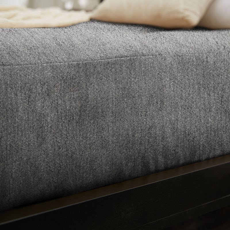 Matelas de futon en coton Maeder, Lit simple, Granit Julip