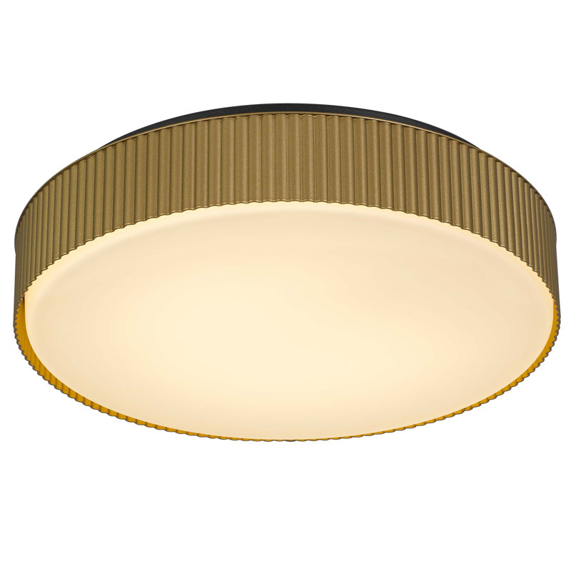 13 inch Brass LED Flush Mount