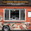 Fenêtre de service coulissante en aluminium de 152 cm x 91 cm avec auvent et moustiquaire pour camion-restaurant et remorque.